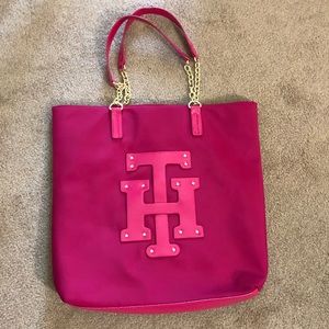 Tommy Chain Strap Tote “TH” logo